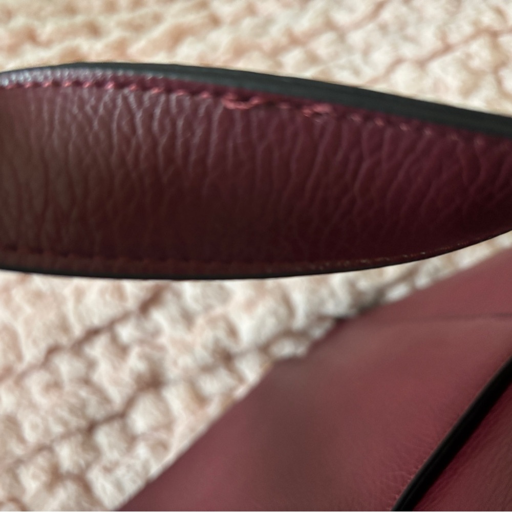 Poppy & Peonies Burgundy Pebbled Tote with Matching Pouches - Picture 5 of 9